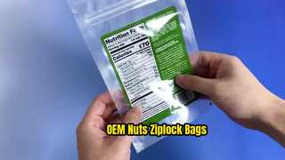 Προσαρμοσμένες τσάντες με φερμουάρ για ξηρούς καρπούς και ξηρούς καρπούς