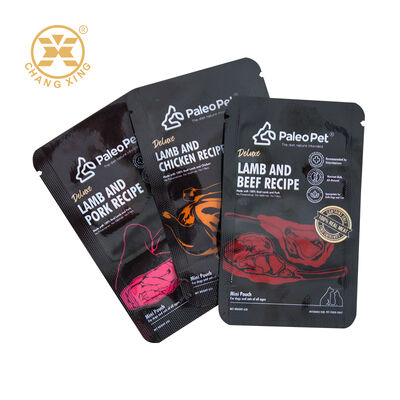 Custom Logo Printed Plastic Zipper Pet Food Pouch Moisture-Proof Pet Packaging Bags For Dog Cat Food