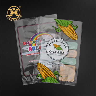 OEM Custom Printed Food Grade Plastic Sealed Bag With Clear Window For Rice Flour Bean Nuts