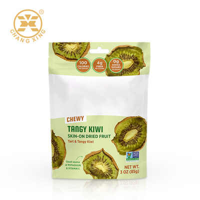 MOPP Bottom Gusseted Snack Packaging Bags Printed Standing Pouch With Zipper