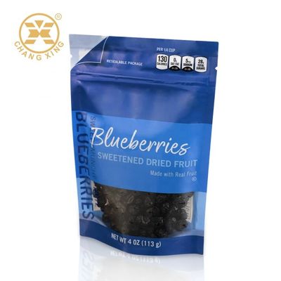Resealable Biodegradable Plastic Ziplockk Bags ROHS Matte Finished Dried Fruit Packaging
