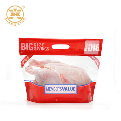 Ποιότητα  VMPET EXPE Stand Up Pouch With Handle Roast Chicken Plastic Packaging For Frozen Food εργοστάσιο