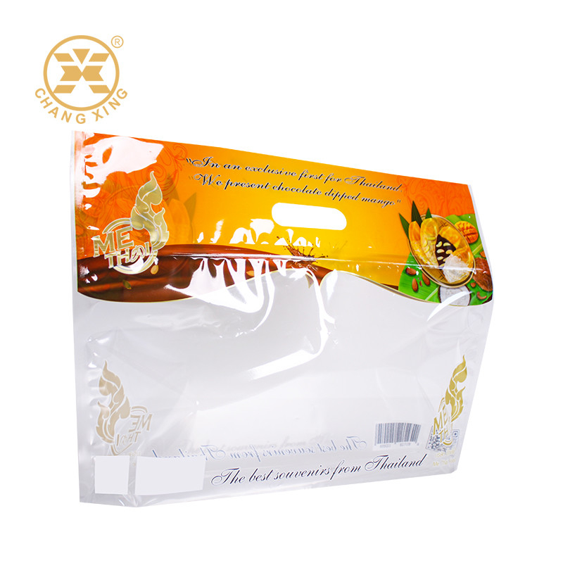 Gravure printing OEM ODM Transparent Food Packaging Bags Bopp Plastic Bags With handle