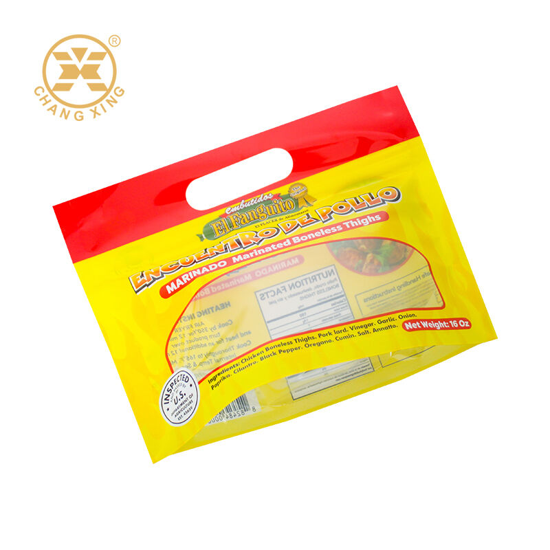 Custom Printed Roasted Chicken Bag Deli Meat Moisture Proof Feature Zipper Plastic Packaging
