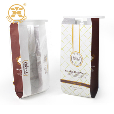 Resealable τσάντες εγγράφου λογότυπων εκτύπωσης cOem με το παράθυρο