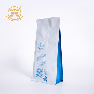 250g 500g 1kg Τσάντα καφέ με επίπεδο κάτω μέρος Τσάντες συσκευασίας κόκκων καφέ με φερμουάρ