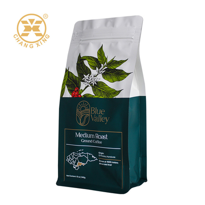 Προσαρμοσμένα Ziplock Flat Bottom Coffee Bags Stand Up Zipper Coffee Bags 250g 500g 1kg