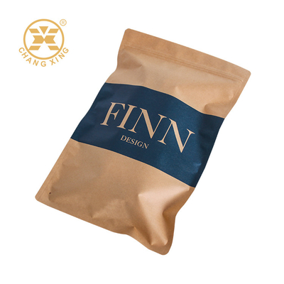 Περιβαλλοντικά φιλική τσάντα φερμουάρ Custom Printed Kraft Paper Coffee Bags With Valve Zip Lock Τροφική συσκευασία