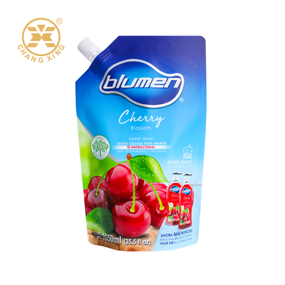 500 ml 1L υγρό σαπούνι σπινθήρα τσάντα απορρυπαντικό συσκευασία τσάντα εξατομικευμένο εκτυπωμένο υγρό απολυμαντικό χεριών συσκευασία τσάντα με σπινθήρα