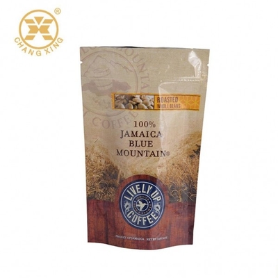 12oz τυπωμένο Ziplockk φύλλο αλουμινίου αργιλίου τσαντών καφέ σακουλών κιβωτίων που στέκεται επάνω τη σακούλα με τη βαλβίδα