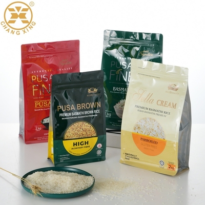 500g 1KG 2KG συγκολλούν τη συσκευάζοντας σακούλα ρυζιού τροφίμων με τη λαβή με θερμότητα